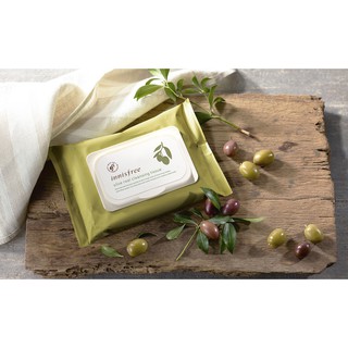 Khăn Giấy Tẩy Trang Innisfree Olive Real Cleansing Tissue