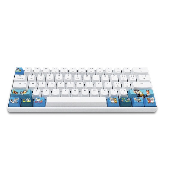 Set keycap nút phím cơ modifier PBT in hình 10 nút doraemon, tom jerry