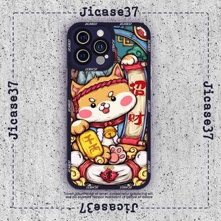 Ốp lưng iphone và samsung xiaomi oppo cạnh vuông Jicase Cáo mèo tài lộc cute 