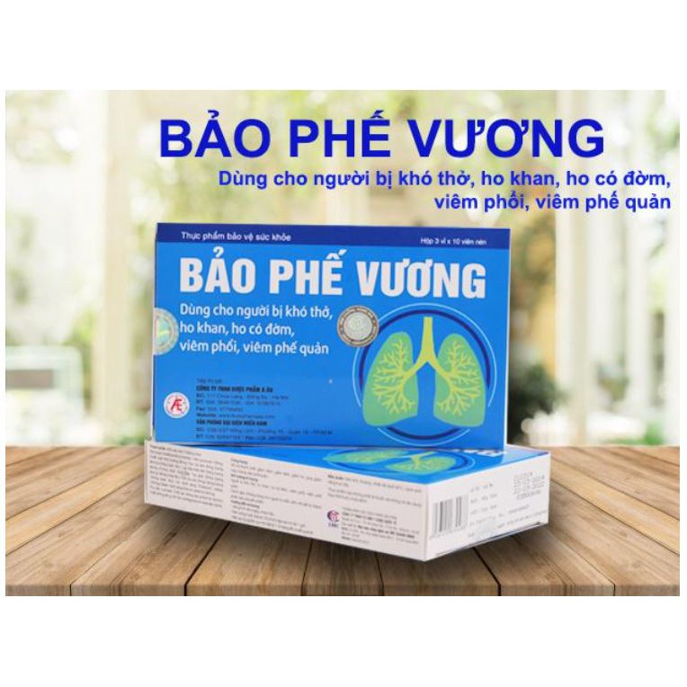 Viên uống Bảo Phế Vương - Dành Cho Người Ho Khan, Viêm Phổi, Viêm Phế Quản - Hộp 20 viên - Top1pharmacy