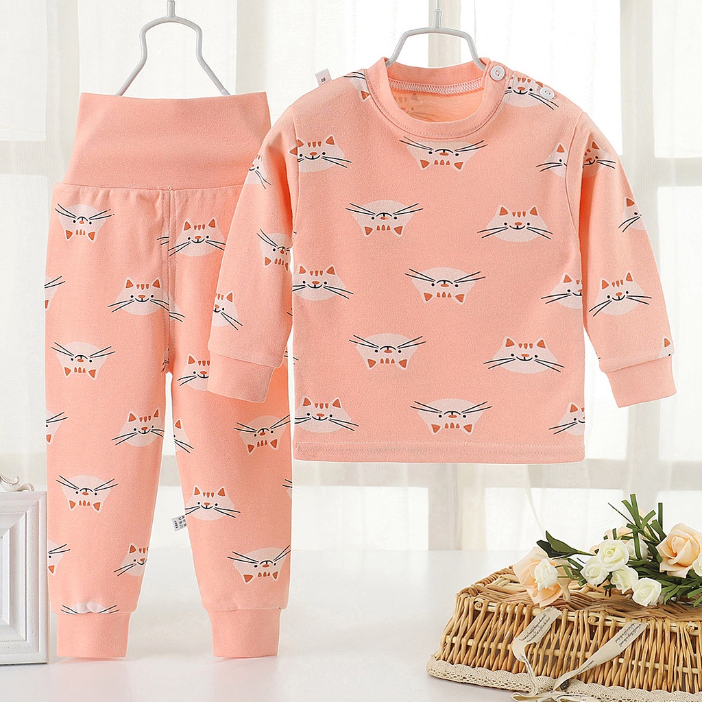 Set bộ Thu Đông, cotton, Dài tay Cạp cao chất dày, Mềm mịn Ấm áp cho bé!