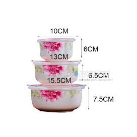 Bộ 3 bát lạnh sứ camellia cao cấp ( hoa ngẫu nhiên)