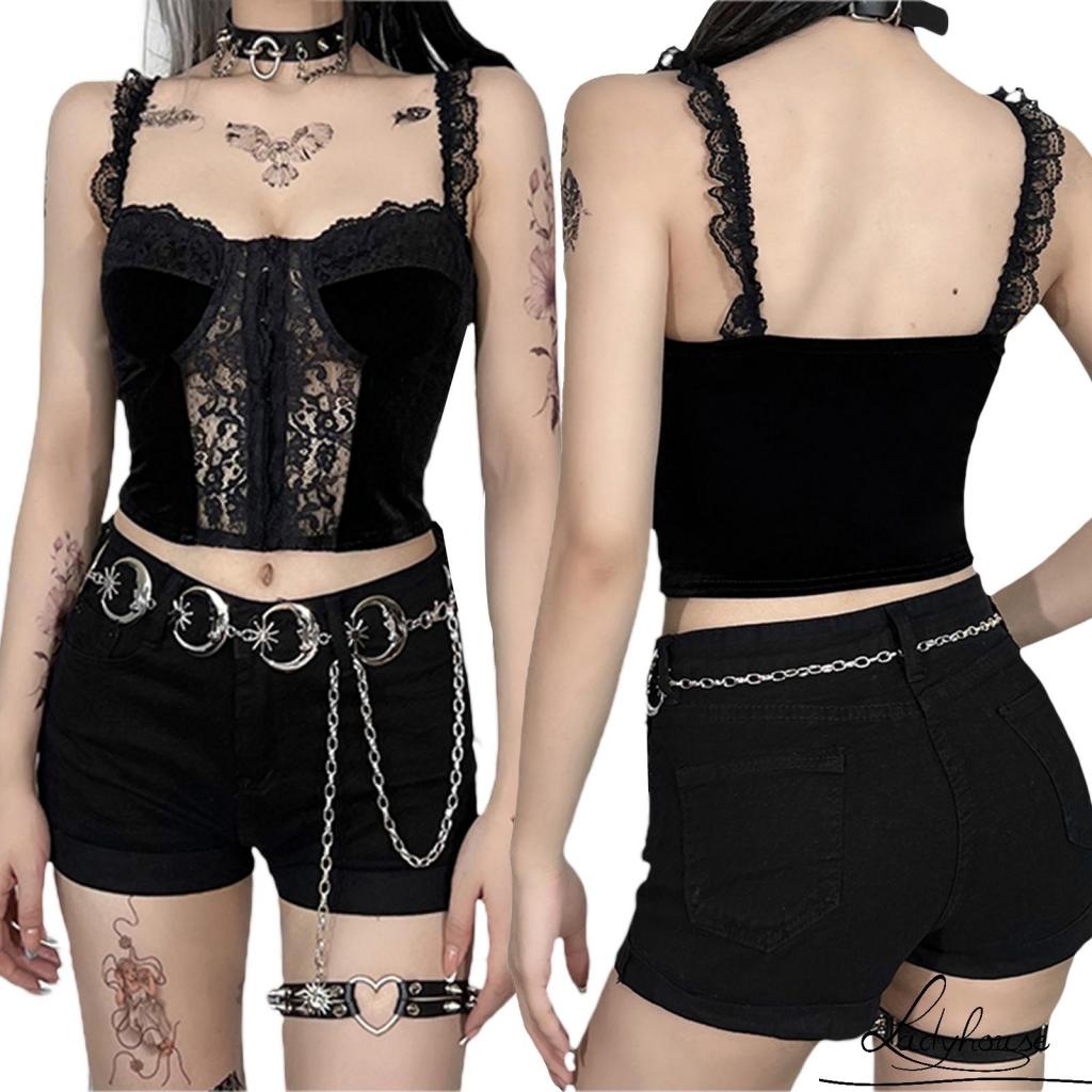 Áo Ba Lỗ Không Tay Phối Ren Màu Sắc Đơn Giản Cho Nữ