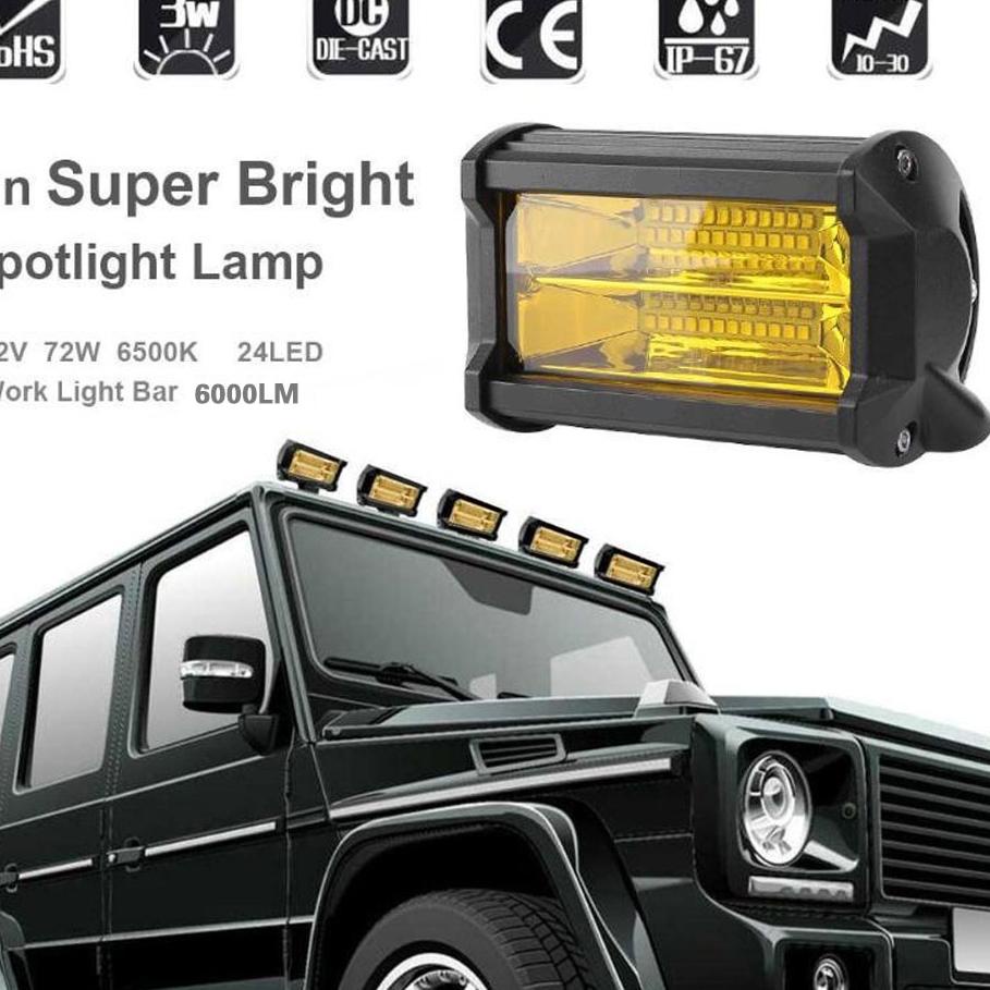 Đèn pha LED BAR CREE CWL 72W 24 mắt 2 9.9 chuyên dụng cho xe hơi