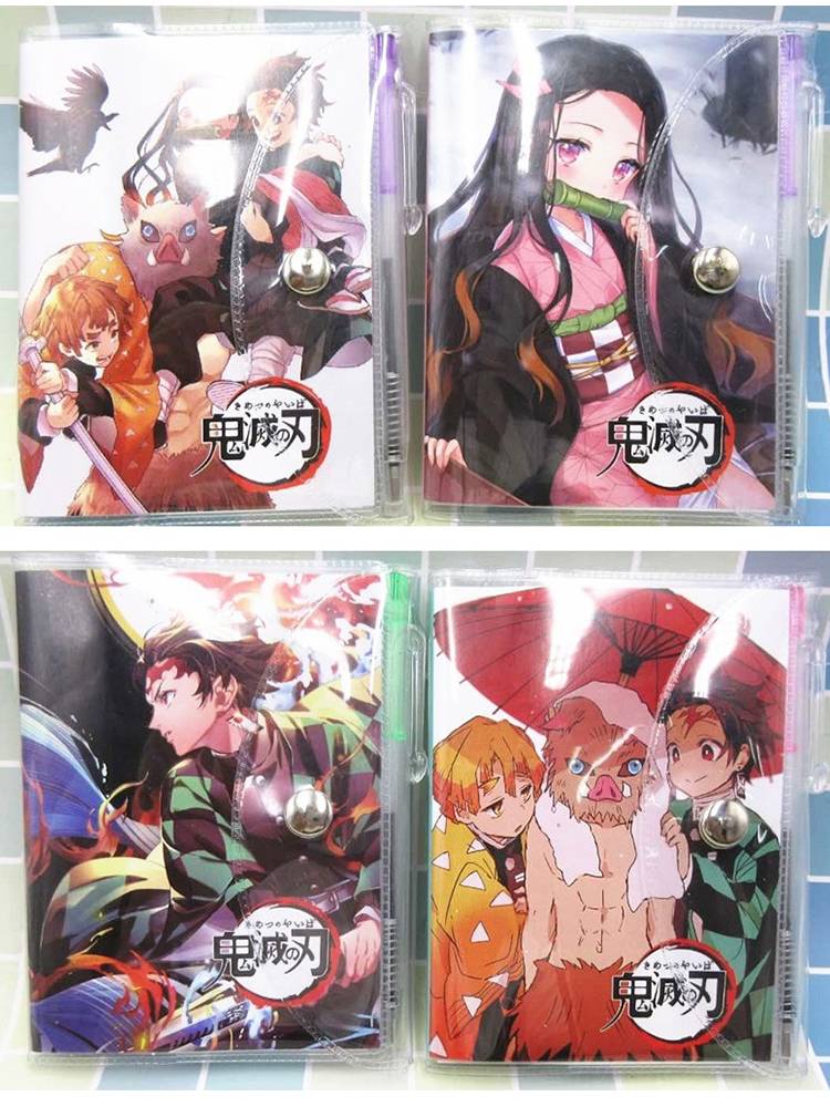 SỔ TAY MINI nhỏ nhỏ xinh xinh Anime Demon Slayer Kimetsu No Yaiba Tanjirou Nezuko Agatsuma Zenitsu 10.5*8cm Daily Office Supplies Week Planner Spiral Notebooks Day Plan Diary Notepads Meno Pad School Stationery kids Stationery gift