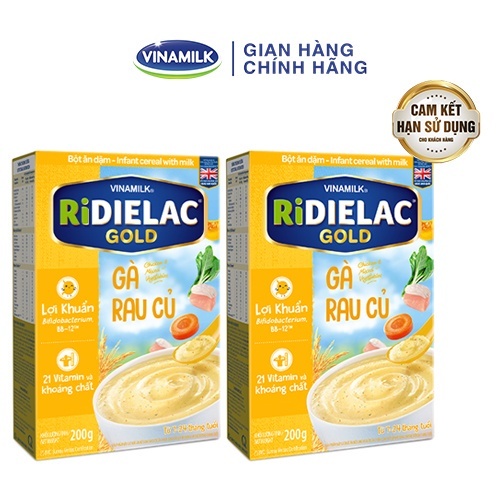 BỘT ĂN DẶM RIDIELAC GOLD GÀ RAU CỦ - HỘP GIẤY 200G