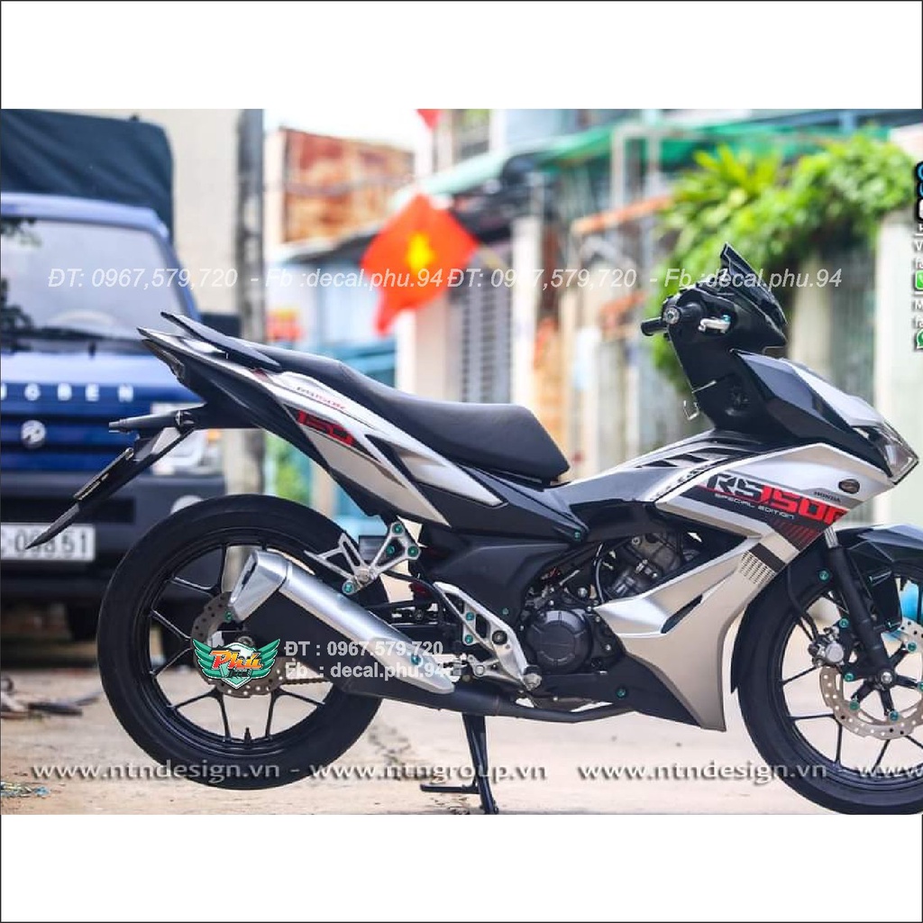 Tem rời xe Winner X bạc đen Rs (A)