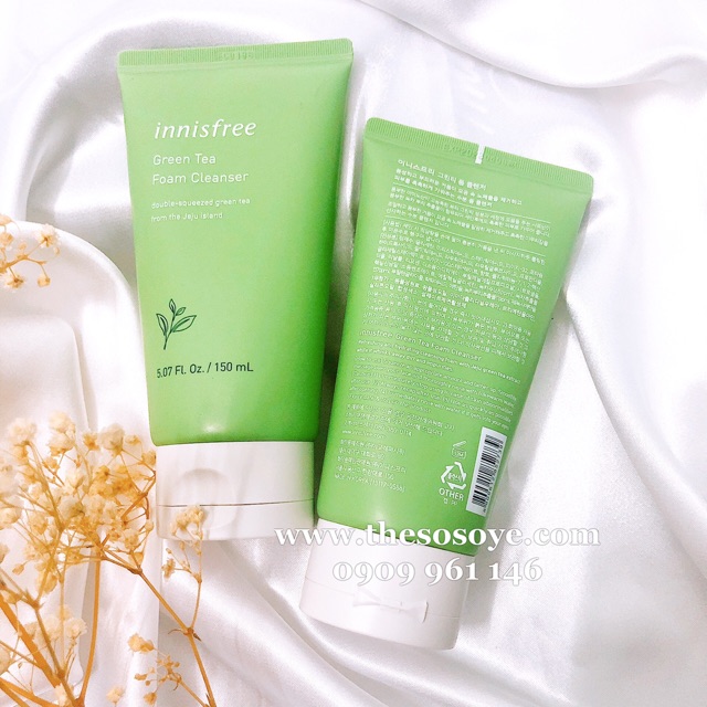 [Date 2024] Sữa Rửa Mặt Trà Xanh Mẫu Mới Innisfree Green Tea Foam Cleanser 150 ml