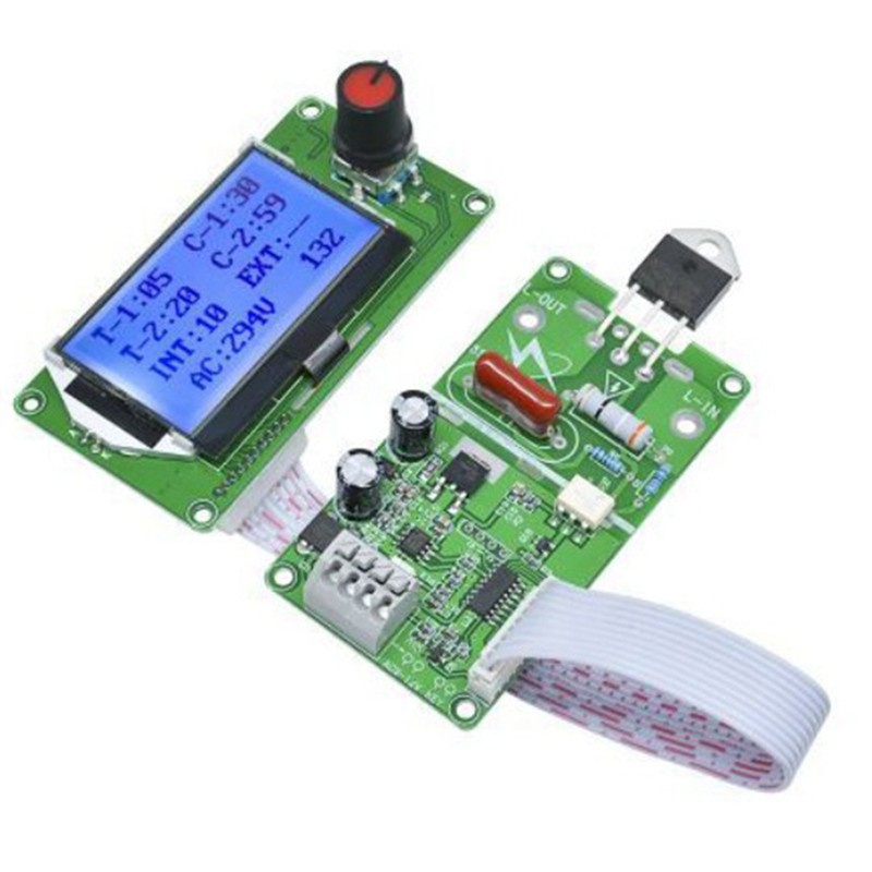 40A LCD Display Digital Double Pulse Encoder Spot Welder Welding Machine Transformer Controller Board Time Control Board