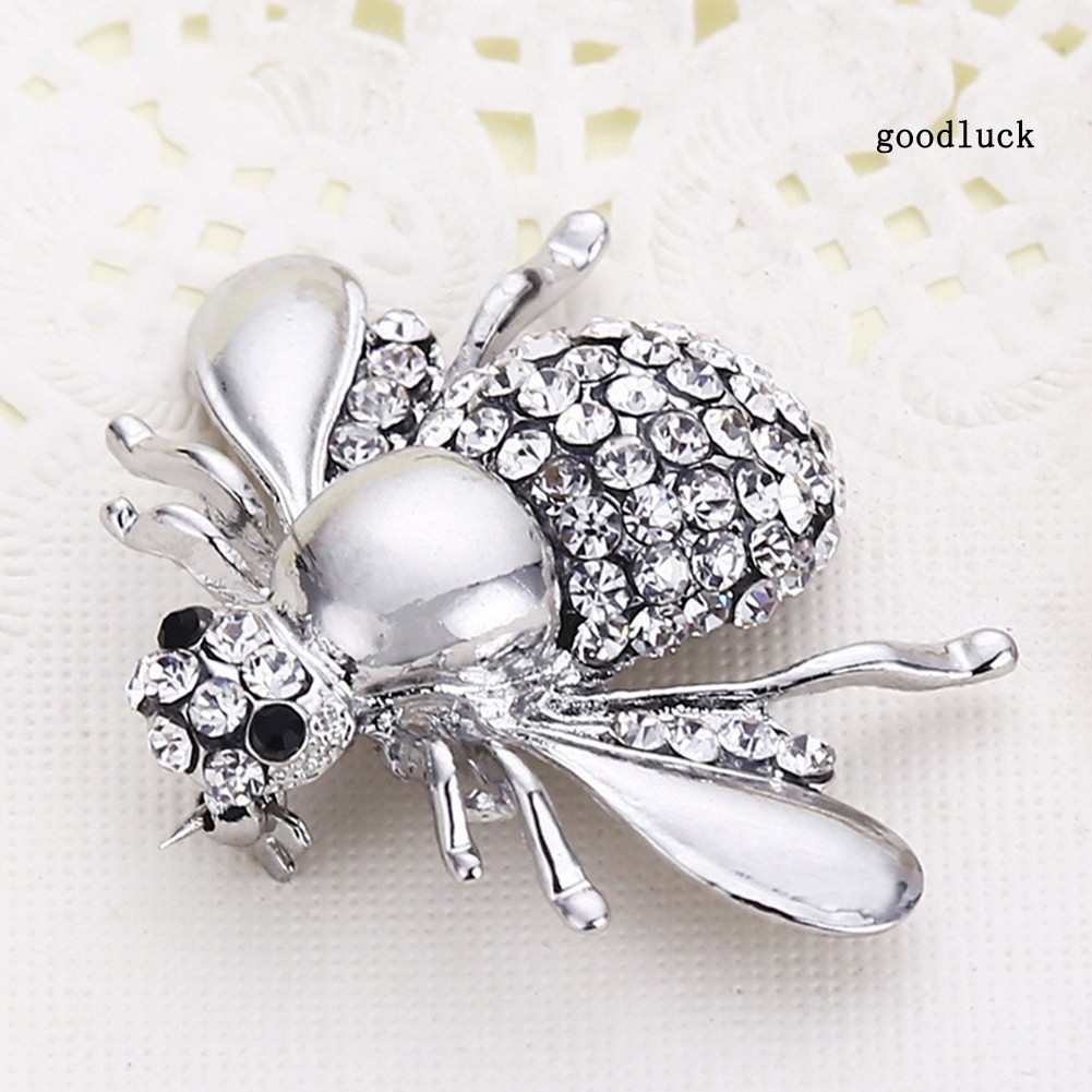Ghim cài áo hình chú ong đính kim cương giả thời trang cho nữ
