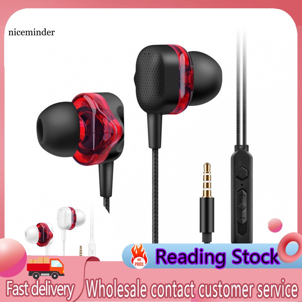 Tai Nghe Nhét Tai Jack 3.5mm Bass Trầm Thiết Kế Thể Thao Năng Động