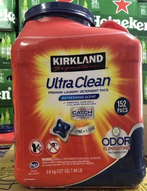 🌊🌊🌊HỘP 152 VIÊN GIẶT KIRKLAND SINGUATURE ULTRA CLEAN MỸ