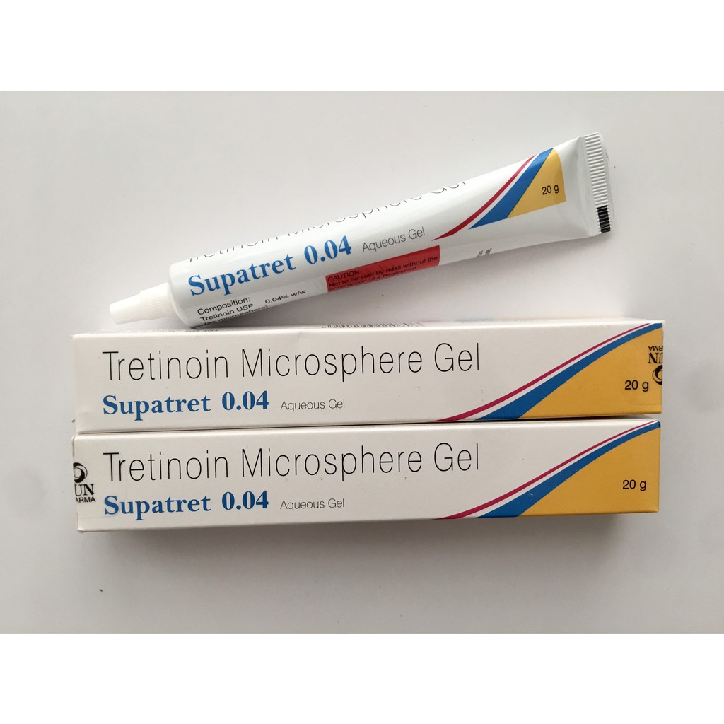 Supatret tretinoin 0.04 MS Gel giảm mụn