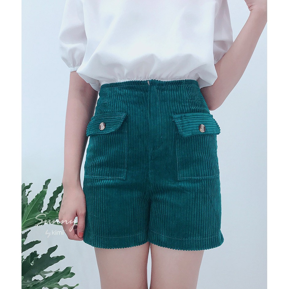 Quần Short Lưng Cao Túi Nổi - QS190004