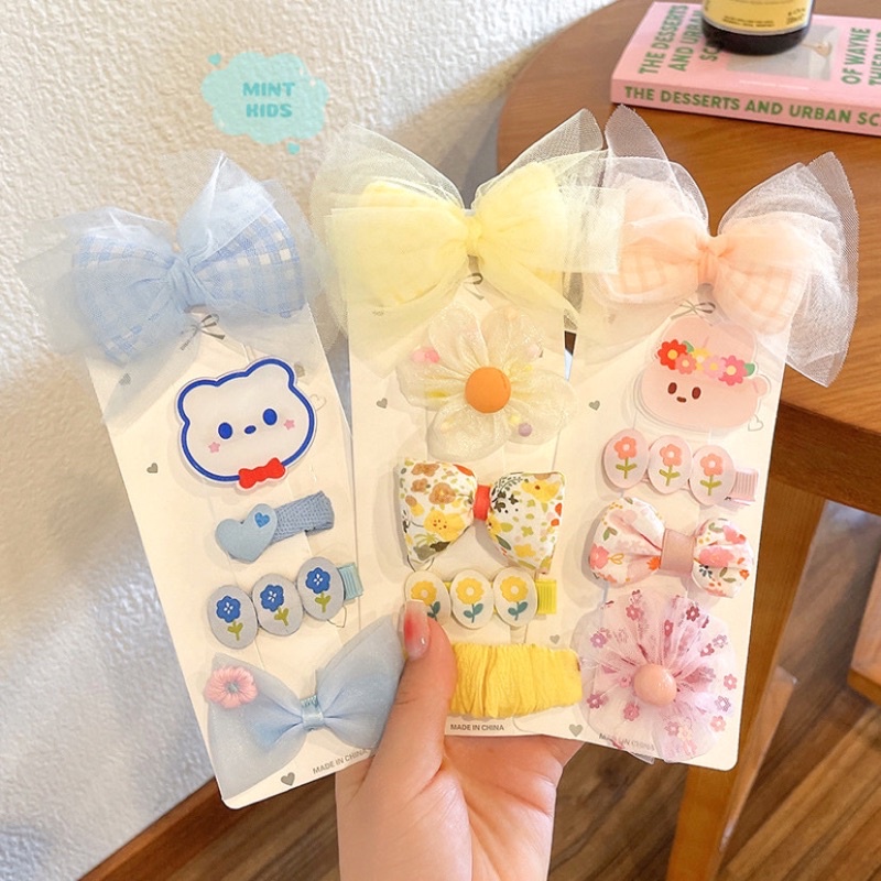 Set 5 kẹp tóc cho bé siêu xinh PKT-04