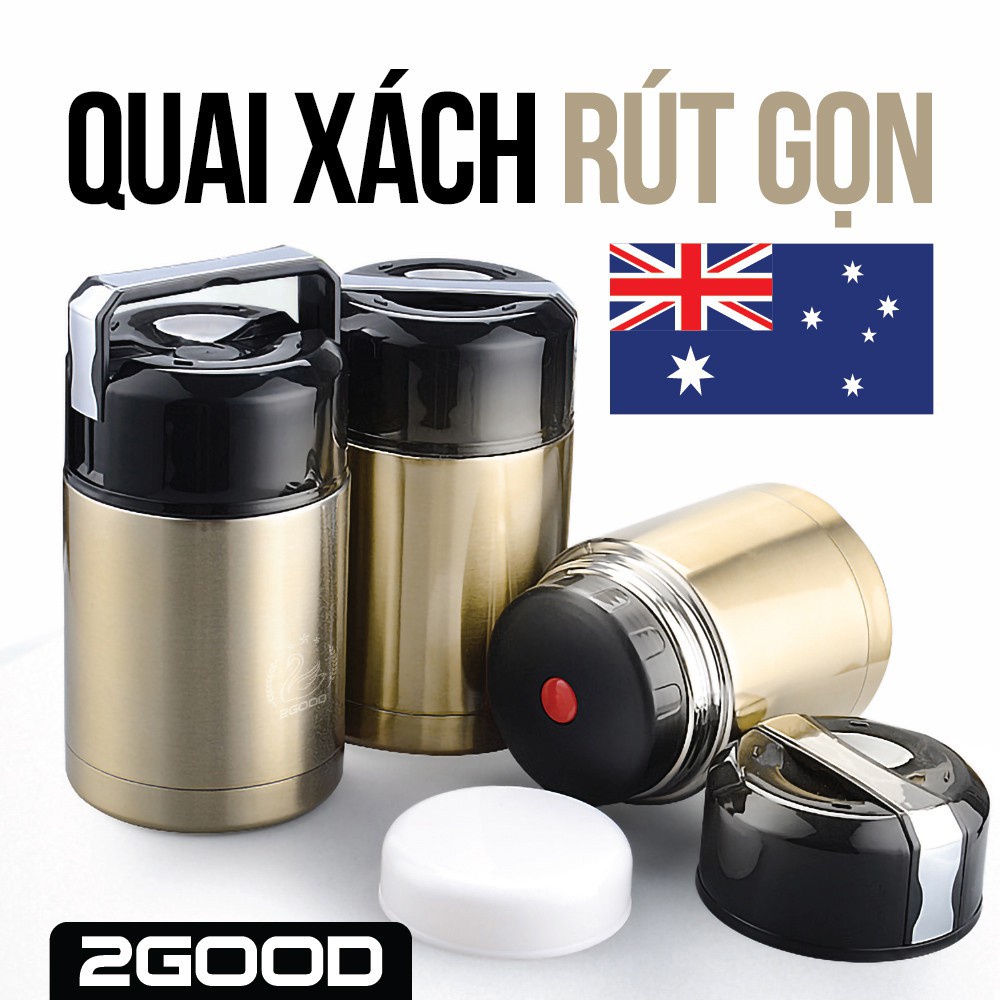 Bình ủ cháo phở dung tích 1000ml ruột inox 304