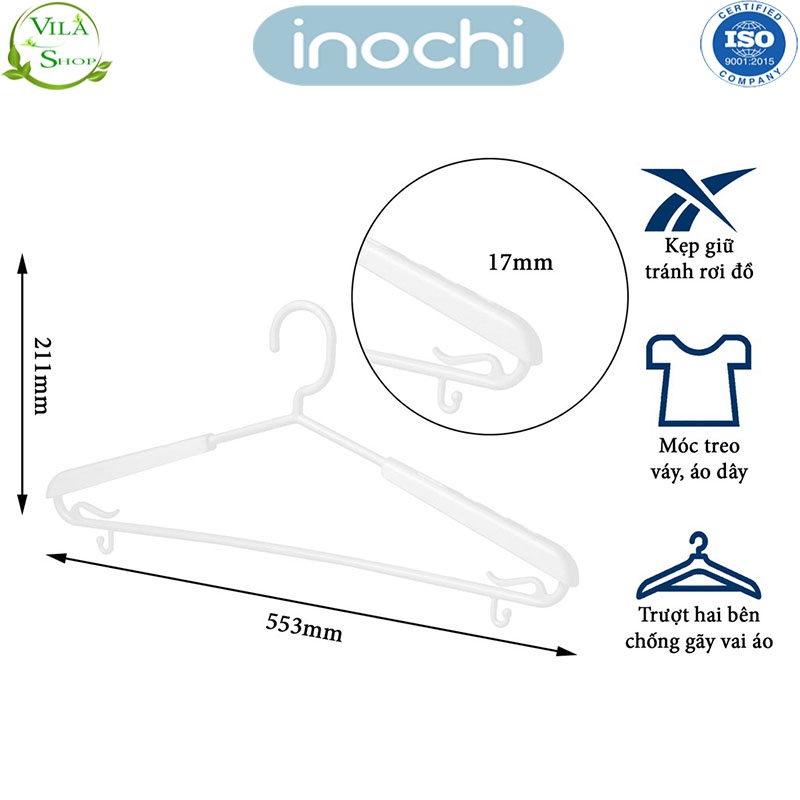 Móc Quần Áo Người Lớn, Mắc Phơi Quần Áo Người Lớn Nhựa Cao Cấp Inochi