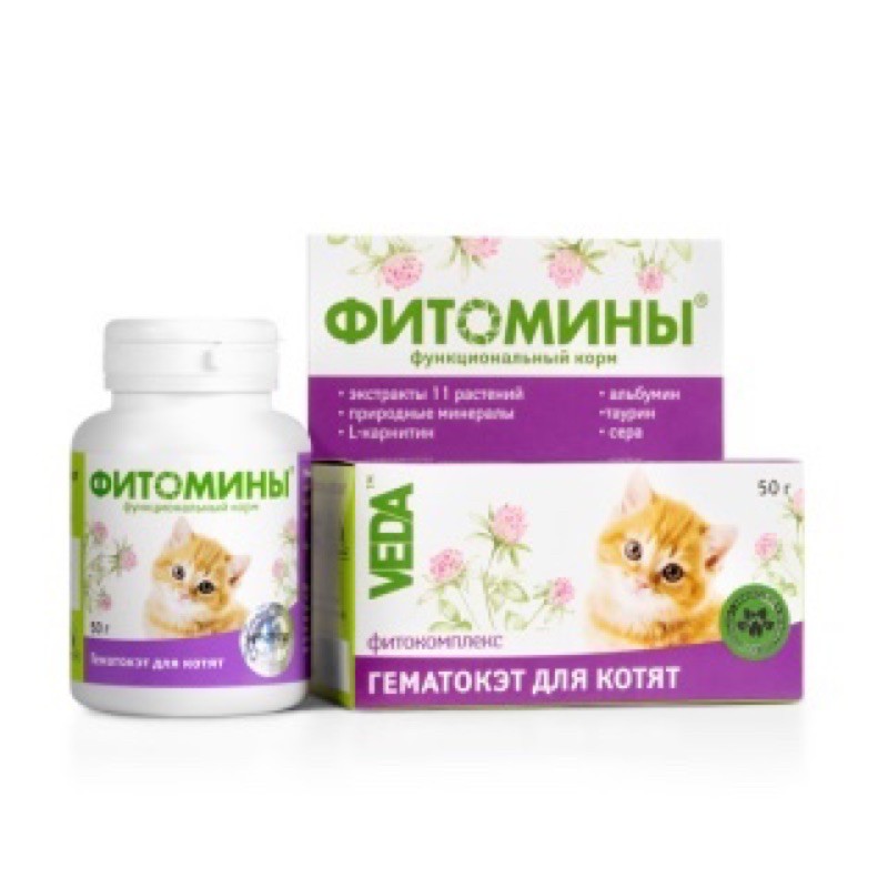 VITAMIN TĂNG ĐỀ KHÁNG DÀNH CHO MÈO CON VEDA FITOMIN (100v)