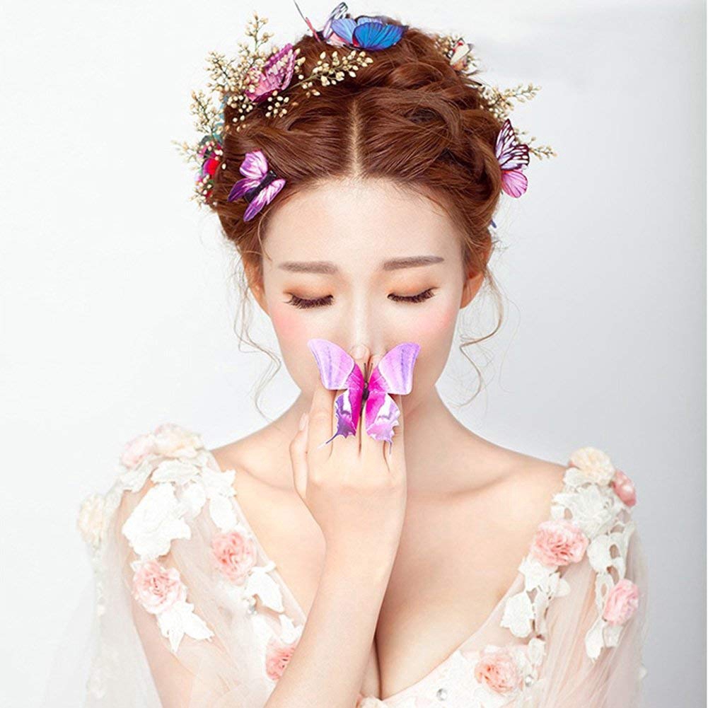 Set 5 Kẹp Tóc Hình Bướm Nhiều Màu Sắc Xinh Xắn