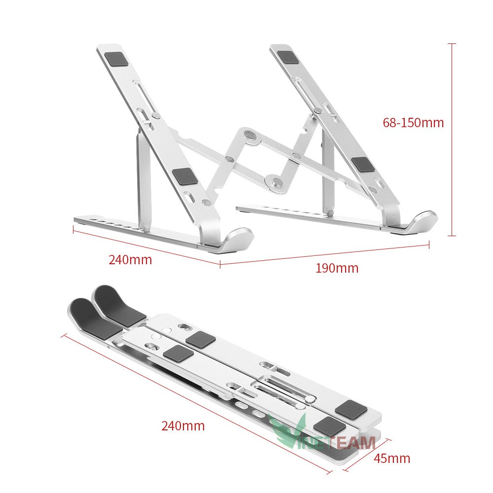 Giá Đỡ Laptop có thể gập lại chất liệu hợp kim nhôm cao cấp,điều chỉnh góc độ Tương Thích cho MacBook Pro/Air... | BigBuy360 - bigbuy360.vn