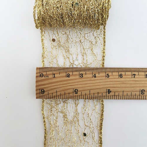 Cuộn dây ruy băng màu vàng/bạc/đỏ 5cm trang trí tiệc dịp Giáng sinh tiện lợi