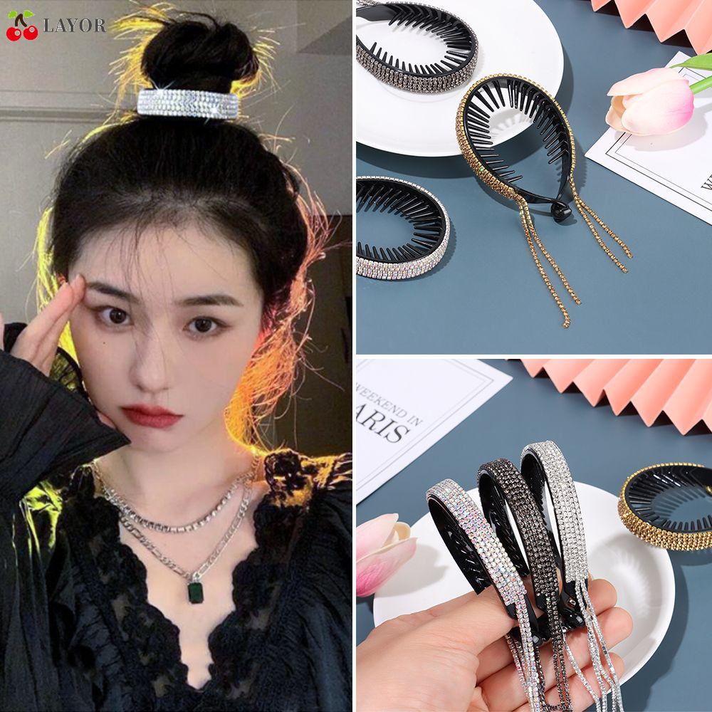 Kẹp cột tóc đuôi ngựa dạng tròn phối tua rua dài làm đẹp nhiều màu sắc tùy chọn mới cho nữ