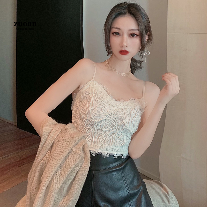 SUXI Áo Hai Dây Phối Ren Gợi Cảm Cho Nữ