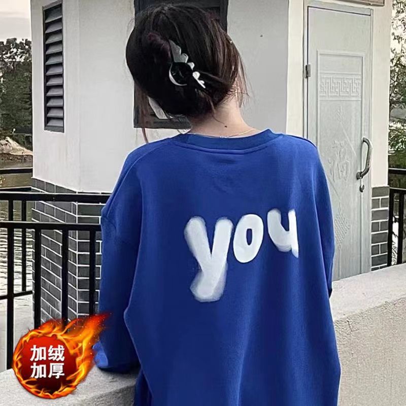 Áo Len Dày Dáng Rộng Cổ Tròn Phong Cách Retro Thời Trang Thu Đông Kiểu Mới