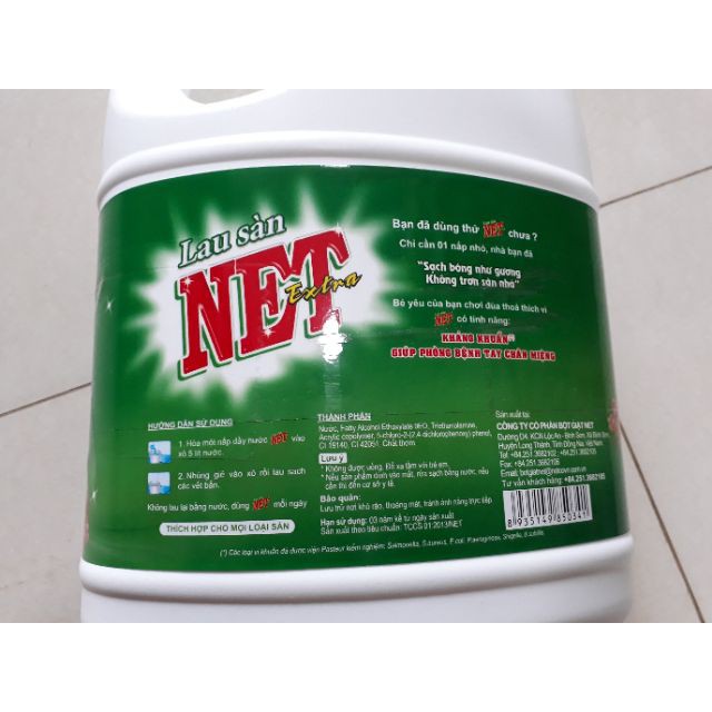 Nước lau sàn Net siêu đậm đặc 4kg ( HSD : 2023 ) - Hương Bạc Hà Thơm Mát