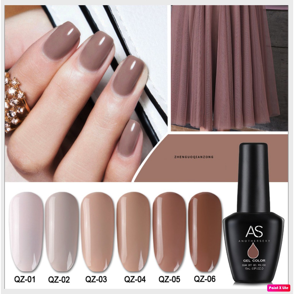 Sơn Gel AS Mẫu Mới Chai Đen Mã QZ 15ml Hàng Chính Hãng