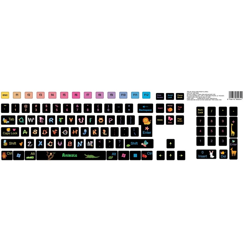 Decal bàn phím rời PC