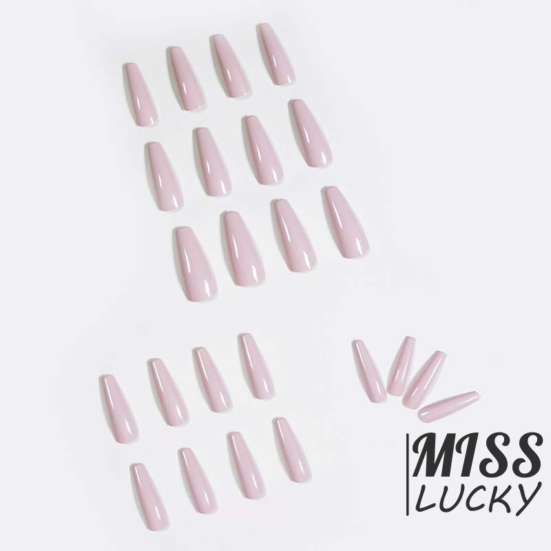 VN Set 24 Móng Tay Giả Màu Trơn Thời Trang Cho Nữ