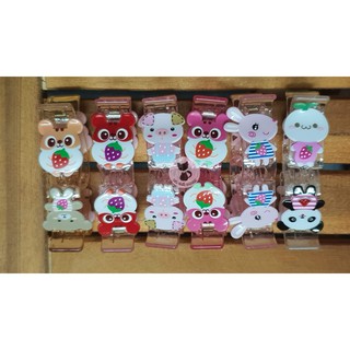 Kẹp Tóc Càng Cua 3 Răng In Hình Siêu Cute