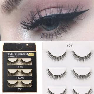 Set 3 cặp lông mi giả mềm mại dài tự nhiên
