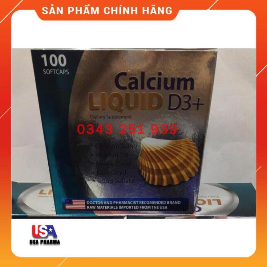 Liquid Calcium D3 Bổ sung canxi Chống Còi Xương, Loãng Xương, Kém phát triển,ngăn ngừa thoái hóa | USA Pharma