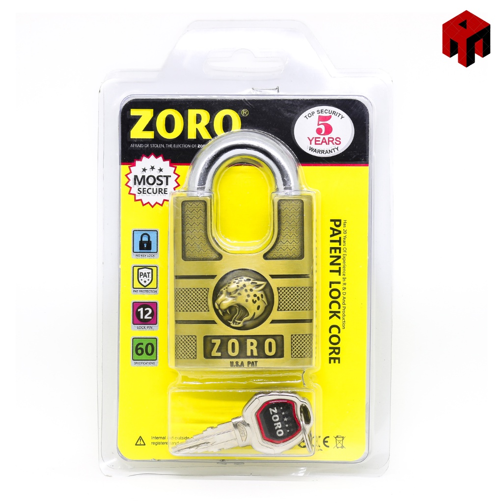 🔴ĐANG SALE || Ổ KHÓA ZORO CHÍNH HÃNG ĐẦU BÁO 6 PHÂN 4 CHÌA CHỐNG CẮT SIÊU BỀN.