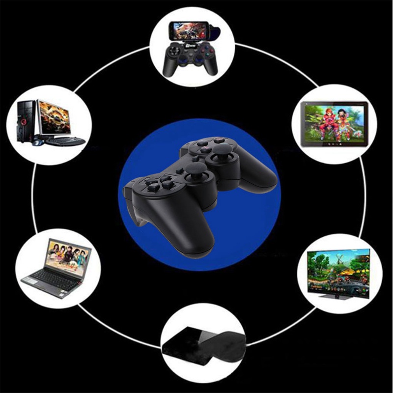 Tay Cầm Chơi Game Không Dây 2.4g + Đầu Chuyển Đổi Micro Usb Otg Cho Ps3 Android Phone Tv Box