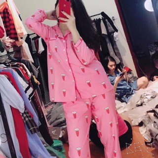 Bộ pijama dễ thương chất kate Thái