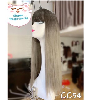 Tóc giả nữ cả đầu ❤️FREESHIP❤️ Tóc nguyên đầu thẳng omber khói