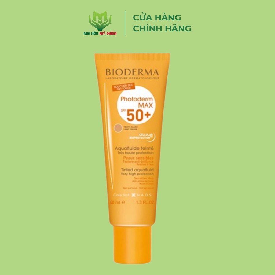 Kem Chống Nắng Khô Thoáng Giảm Bóng Nhờn Bioderma Photoderm Max Aquafluide SPF 50+ 40 ml