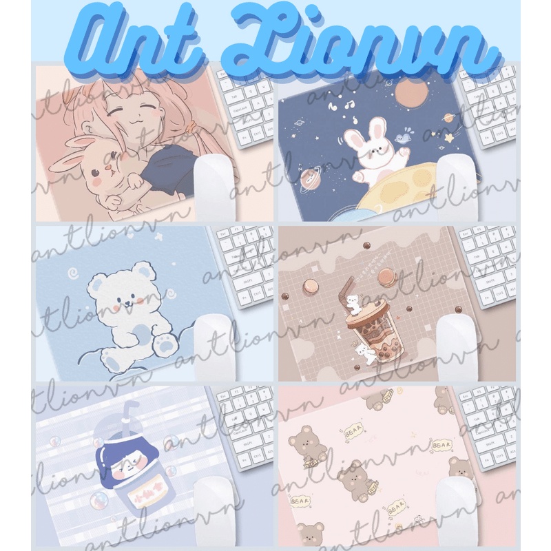Lót chuột - Pad chuột máy tính 21*26cm anime họa tiết dễ thương Lionvn