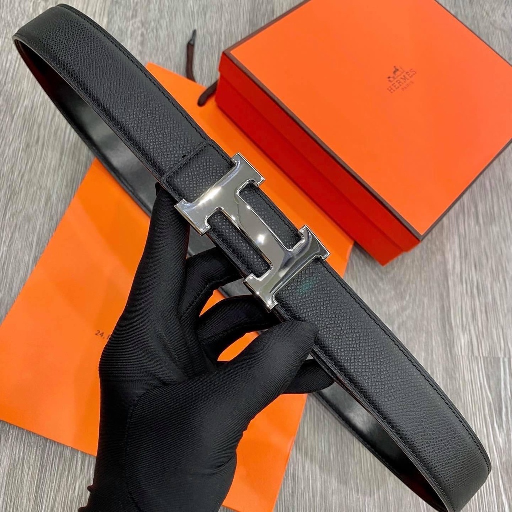 Thắt lưng, dây nịt, Belt da xịn Hermes mặt trơn bóng