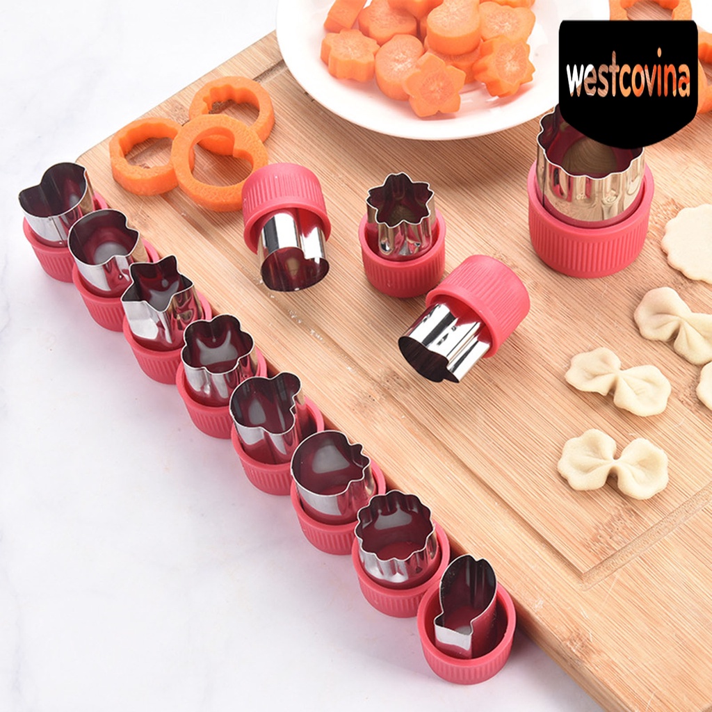 [Hot]☀ Bộ 12 Khuôn Cắt Bánh Hình Bông Hoa