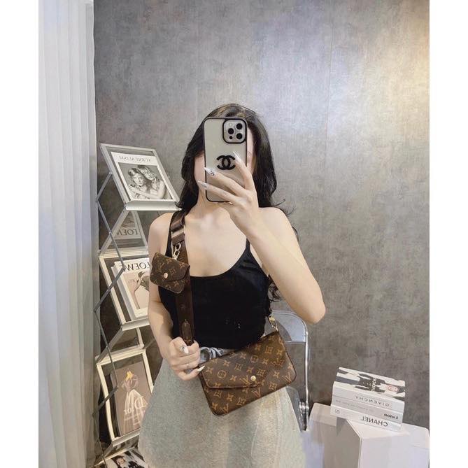 Túi đeo chéo nữ L.V bì thư 3 món mới nhất 85k