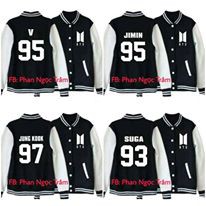 áo bóng chày BTS BT21 nhóm nhạc kpop in theo yêu cầu