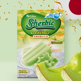 Bột Làm Kem Đá Nhật Sherbic Vị Dưa Lưới 46G