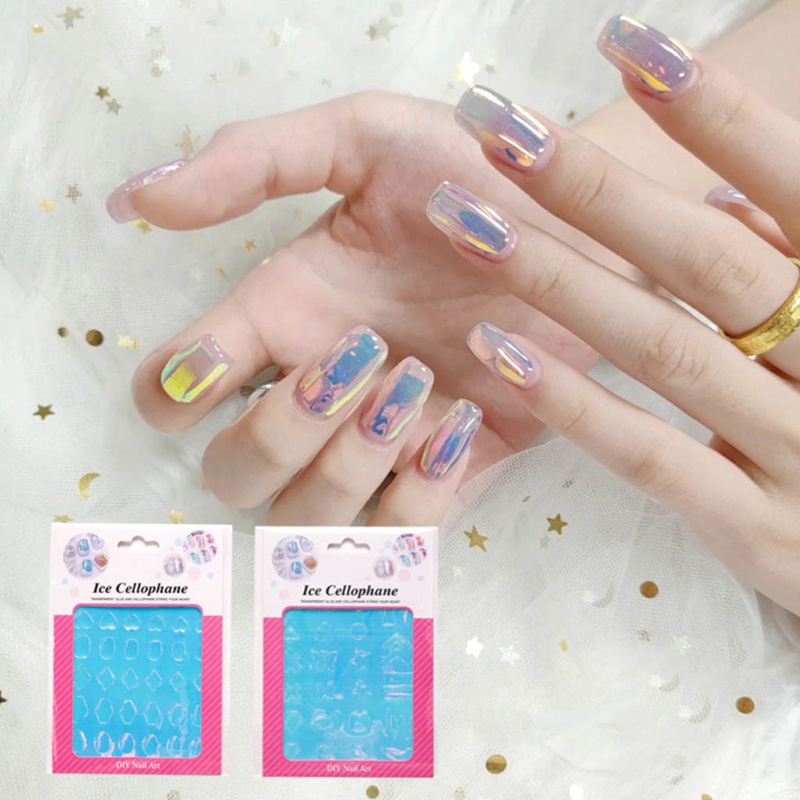 Miếng Dán Trang Trí Móng Tay Nghệ Thuật Chuyển Đổi Màng Kính Cực Quang YOUYO DIY