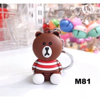 Móc khóa Gấu Nâu mặc áo - Móc chìa khóa Gấu cute