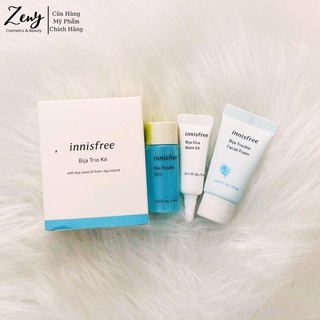 Bộ 3 sản phẩm chăm sóc da mụn nhạy cảm innisfree bija trio kit