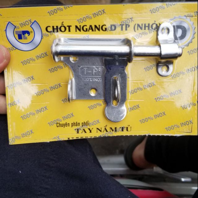 Chốt Cửa, Chốt Ngang Khóa Cửa Inox 100%